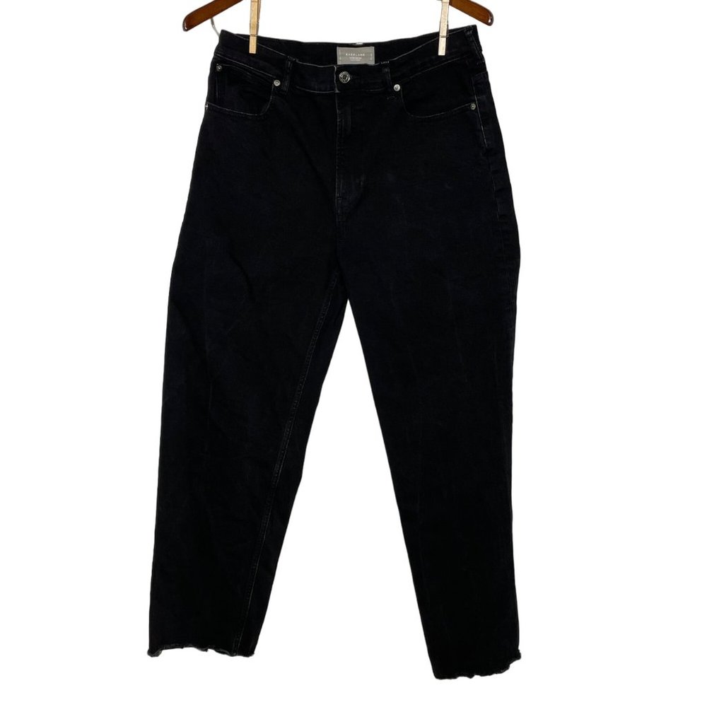 Everlane The Way High Jean Raw Hem Black Sz 31 LONG
